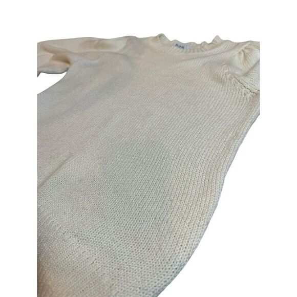 525 America Women's Ivory Puff Sleeve Pullover Sweater Size M - Picture 9 of 10